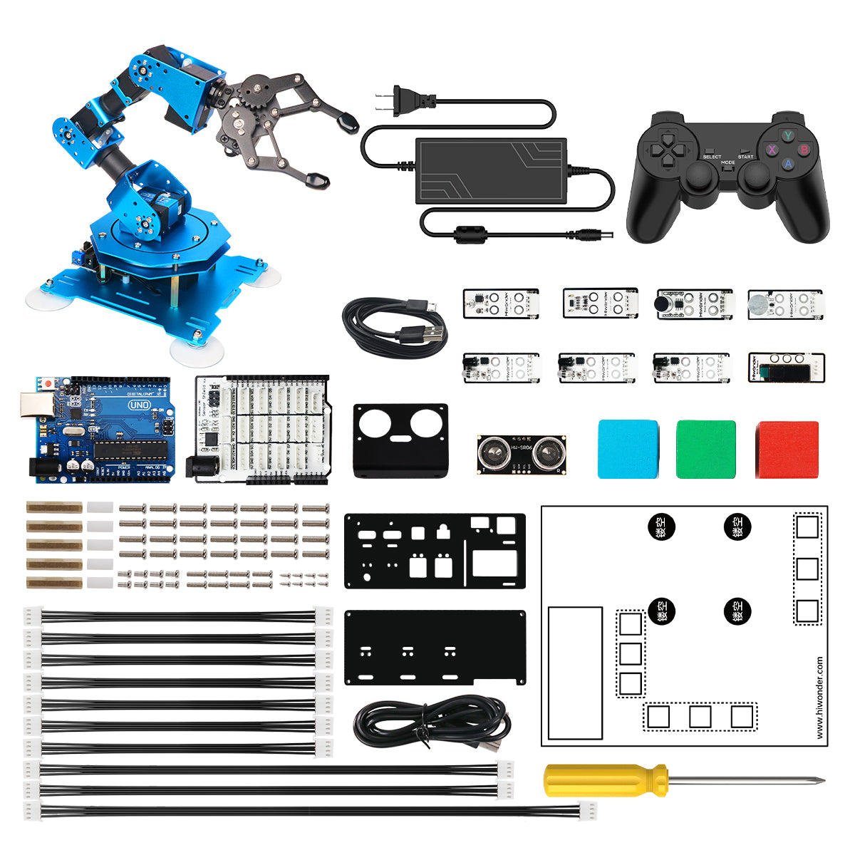 Hiwonder xArm UNO Robotic Arm with Arduino Secondary Development Sensor Kit Hiwonder xArm UNO Robotic Arm with Arduino Secondary Development Sensor Kit